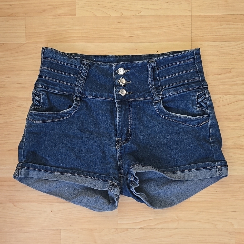 D&B DEEP BLUE WOMENS Stretch JEANS SHORTS SIZE  11
